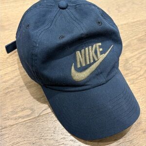 Nike Men's Dark Blue and Gold Logo Cap